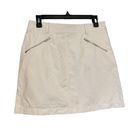 Armani Collezioni  White Cotton Skirt Zip Pockets Photo 4