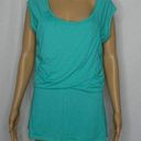 Garnet Hill  Teal Scoop Neck Drop Waist Blouse Top Photo 0