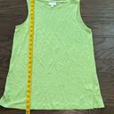 J.Jill  Pure Jill Lime Green 100% Linen Loose Fit Tank Top Size Small Photo 3