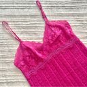 Forever 21 Vtg Y2K XXI Hot Pink Lace Babydoll Sheer Cami S Small Vintage Photo 7