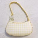 Pastel Yellow White Plaid Y2K Cottage Ballet 90s Shoulder Mini Handbag Photo 1