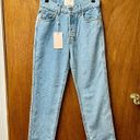 Revice Denim NEW REVICE High Waisted Jeans Denim Light Wash Raw Hem 29 NWT Photo 11