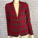 Tommy Hilfiger   Red Plaid One-Button Blazer size 4 slim Photo 0