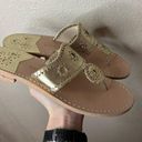 Jack Rogers Jacks gold leather sandals 8.5W wide Photo 1