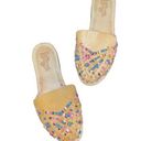 Latigo NWOT Anthropologie  Leather Multicolor Hibiscus Mule Slide Size 9M Photo 0