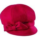 Krass&co SAN DIEGO HAT  Women’s Red Wool Blend Bow Detail Hat Photo 0