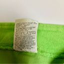 United Colors Of Benetton Vintage Y2K  Neon Lime Green Corduroy Pencil Skirt sz L Photo 13