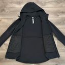 Lululemon  Going Places Hooded Jacket Heathered Inkwell Black Size 6 Photo 4