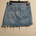 GRLFRND  Eva A-Frame Gusset Denim Skirt in Pacific- Size 28 Photo 4