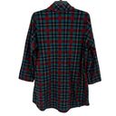 Ralph Lauren  Crested Embroidered Plaid Fleece Nightgown Womens Size XL Photo 2