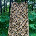 Petite Sophisticate Vintage  Boho Floral Print Flowy Midis Skirt Photo 5