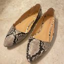 mix no. 6 black and white snake skin flats Photo 0