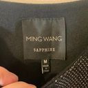 Ming Wang  Sapphire womens medium cardigan blazer black silver sparkle fancy Photo 1