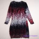 City Chic NEW  Irresistible Sequin Long Sleeve Faux Wrap Dress, red silver, 18 Photo 11