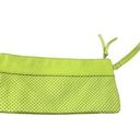 Banana Republic  Lime Green Leather Silver Zipper Mesh Wristlet/Clutch Homecoming Photo 0