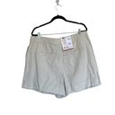 Joie NWT  Pleated High Rise Short In Color Rainy Day Cotton / Linen Blend XL Photo 3