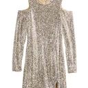 SO Juniors'  Sequin Cutout Shoulder Mini Dress, Size M -NWOT Photo 9