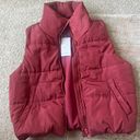 Maroon Puffer Vest Red Photo 2