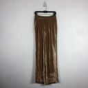 Reformation  Wes Gold Silk Velvet Blend Wide Leg Trouser Pants Size 2 Photo 3