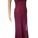 Emerald Sundae  Burgandy Sparkly Glitz Glam Luxury Formal Prom Dance Maxi Dress Photo 2