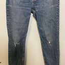 GRLFRND  Karolina High Rise Slim Cropped Jean in Sixpence Distressed Wash Photo 4