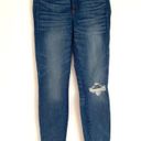 J.Crew NEW NWT  8" Toothpick Jean Newcastle Wash Let Down Hem Ripped Skinny 25 Photo 1