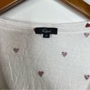 Rails  Cara Heart Print V Neck Tee Size Medium Photo 4