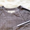 Vintage Havana  Gray Plaid Drawstring Sweater Small Photo 2