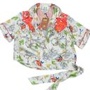 Unique Vintage  X Looney Tunes All Star Characters Wrap Top White Multi NWT XL Photo 12