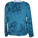 Coldwater Creek  | NEW Green Tonal Floral Printed Fleece Top S 6-8 Photo 1