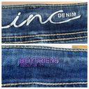 INC  Denim Jeans Boyfriend Regular Fit Stretch Floral Embroidery Women’s Size 16 Photo 7