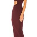 NBD Kiari Midi Plum Brown Burgundy Maroon Cut-Out Cutouts Midriff Pencil Dress Photo 3