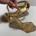 Lauren Ralph Lauren Size 10B Samantha Foot And Ankle Strap Gold Stiletto Photo 5