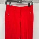 Cache  Women’s Red Cropped Trouser Pants Size 4 Photo 2