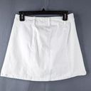 Buttons White Denim Mini Skirt w/  Photo 2