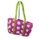 Buckhead Betties  pink/polka dot tote/shoulder bag, zipper closure, front pocket Photo 0