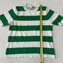 Stella Jean Sweater Short Sleeves Stripes Green White Blouse Size 44 Size M Photo 5