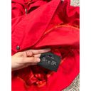 Cole Haan  Women’s S Hooded Packable Water Resistant Raincoat Jacket Red Travel Photo 3