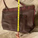 Coach  Burgundy And Oxblood Zip Top Leather Tote Purse Dark Contemporary Fall Photo 10