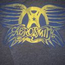 Mudd  Women's shirt Size Juniors medium Aerosmith rock band gray baby tee Photo 2