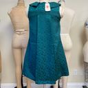 NWT 2000s Deadstock Tulle Satin Monochromatic Bubble Print Retro Trapeze Dress L Photo 2