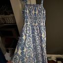 Blue Patterned Dress Size M Photo 1