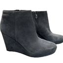 Via Spiga  grey suede ankle wedge boot size 8.5 Photo 0