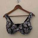 Vince Camuto  Purple Black Floral Padded Bra Size 40D Photo 0