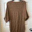 BCBGMAXAZRIA BCBGMaxAzaria Tunic Sweater Tan/ Light Brown Short Sleeve Knit Sz M w/ Pockets Photo 5