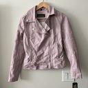 Guess pastel purple bomber motorcycle biker leather jacket Photo 0