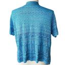 Laura Scott  Short Thin Blue Bolero Open Cardigan Shrug Sweater ~ Women's Size XL Photo 2