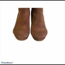 Eva & Zoe  Suede Heeled Ankle Boots Brown Size 6.5 Y2K Minimalist Mobwife Neutral Photo 2