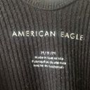 American Eagle Cami Bodysuit in Fancy Rib in Black Photo 4