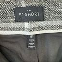 White House | Black Market  WHBM Luxe Gray Plaid 5” Short High Waisted Belted 6P Photo 6